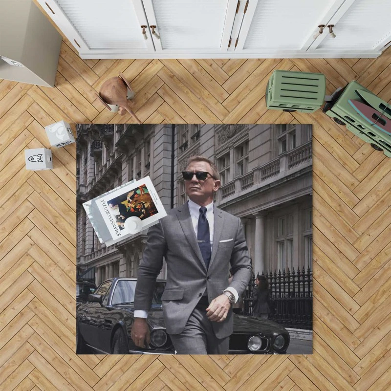 No Time To Die Movie Daniel Craig James Bond Rug