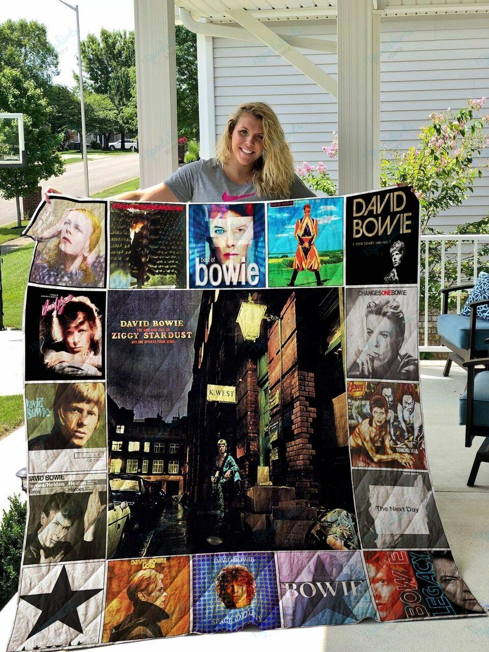 David Bowie Quilt Blanket 01134