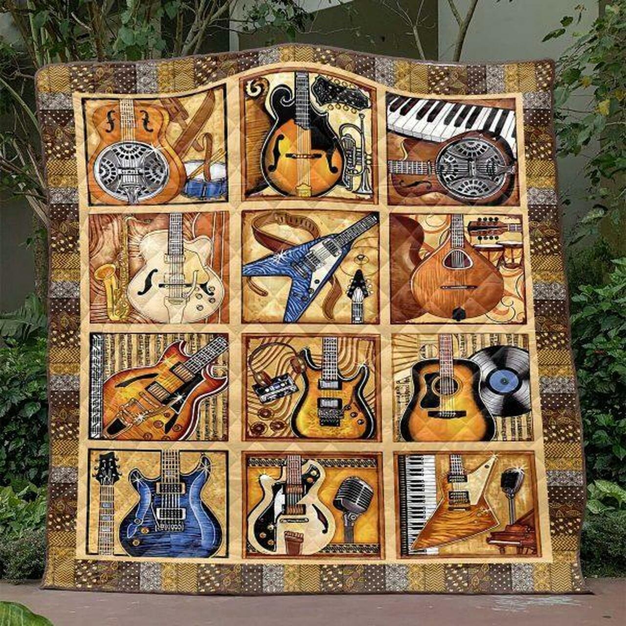 Play The Guitar Quilt Blanket Tt99 Quilt