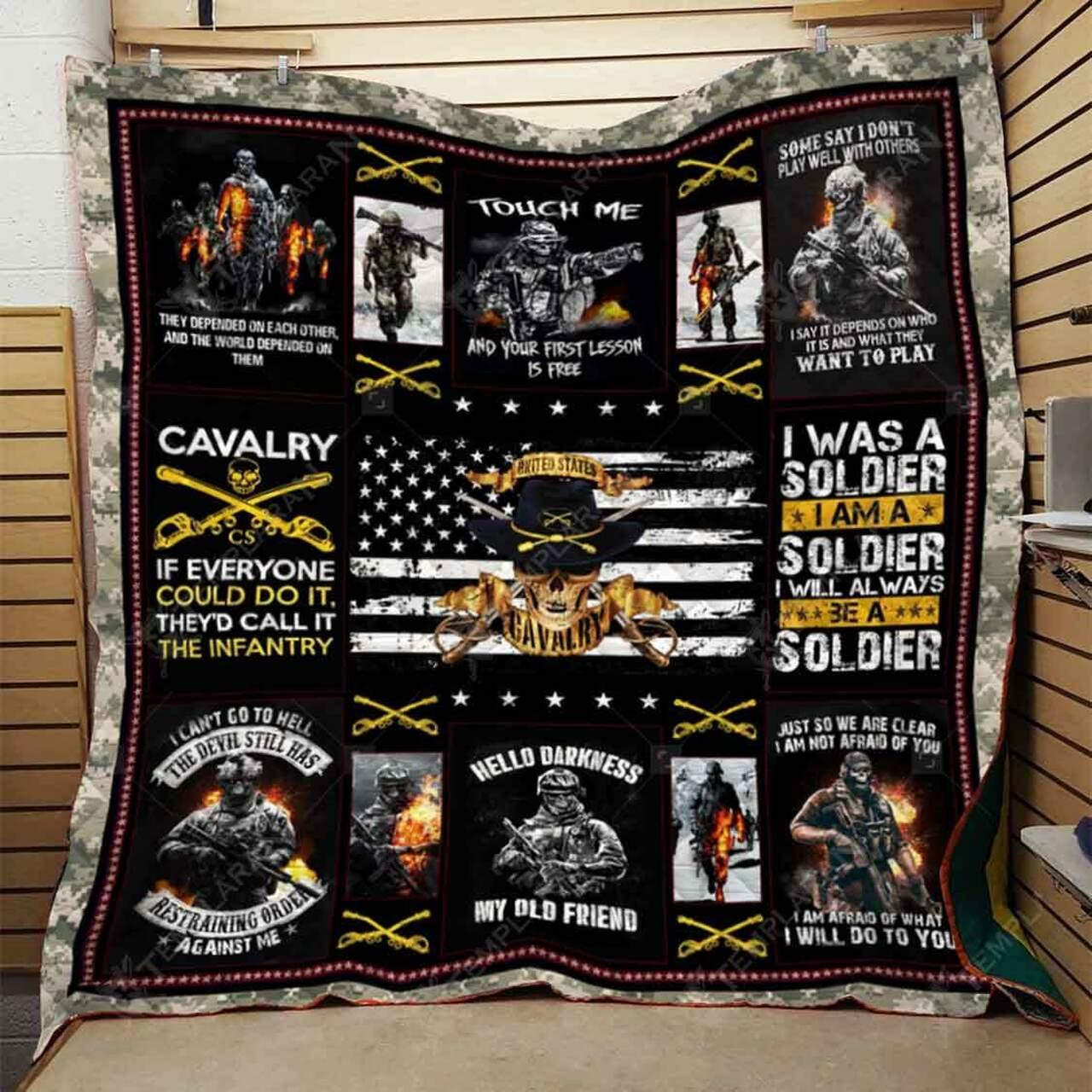 Us Cavalry Blanket 3D Printing Nvh-Qnk021 Quilt