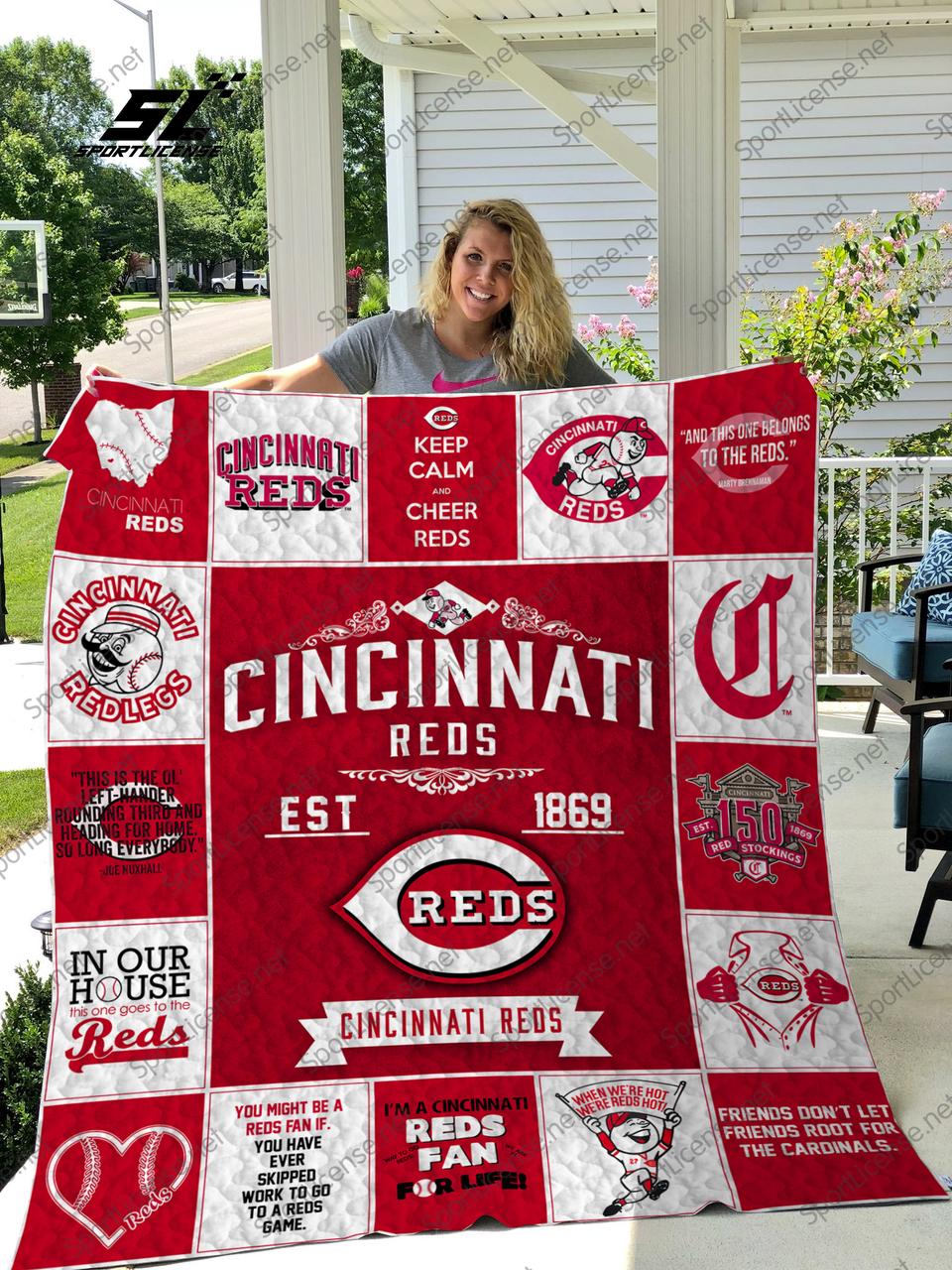 Mlb Cincinnati Quilt Blanket