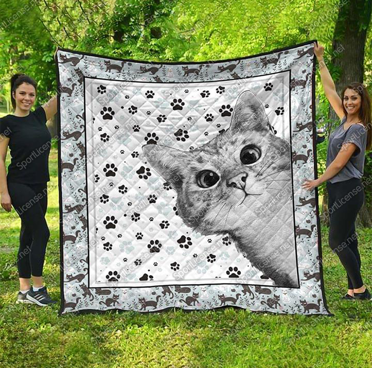 Cute Kitty Quilt Blanket