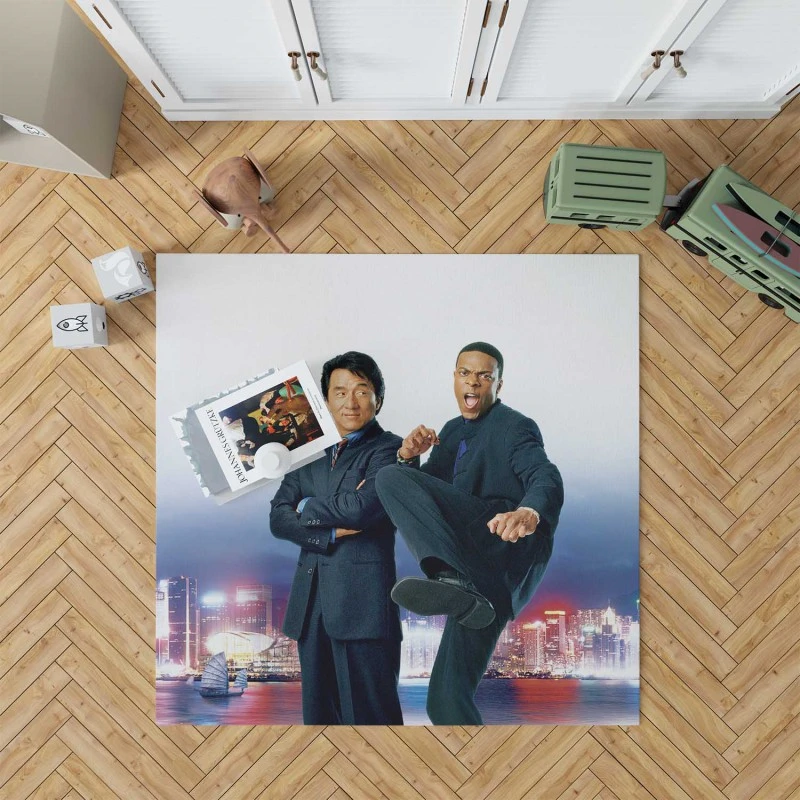 Rush Hour 2 Movie Jackie Chan Chris Tucker Rug
