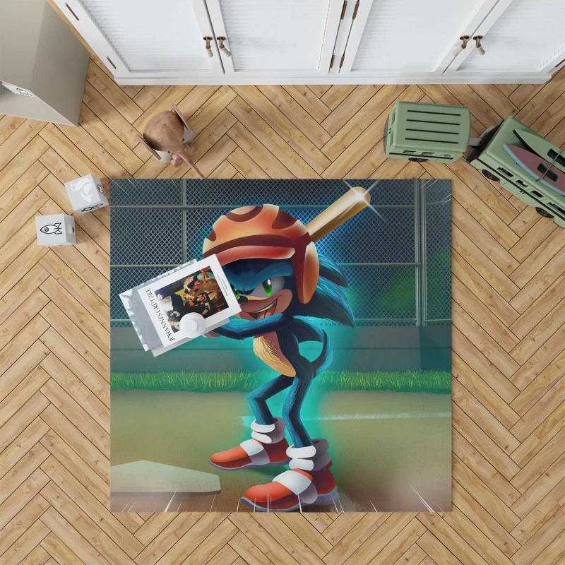 Sonic The Hedgehog Movie Baseball Rug