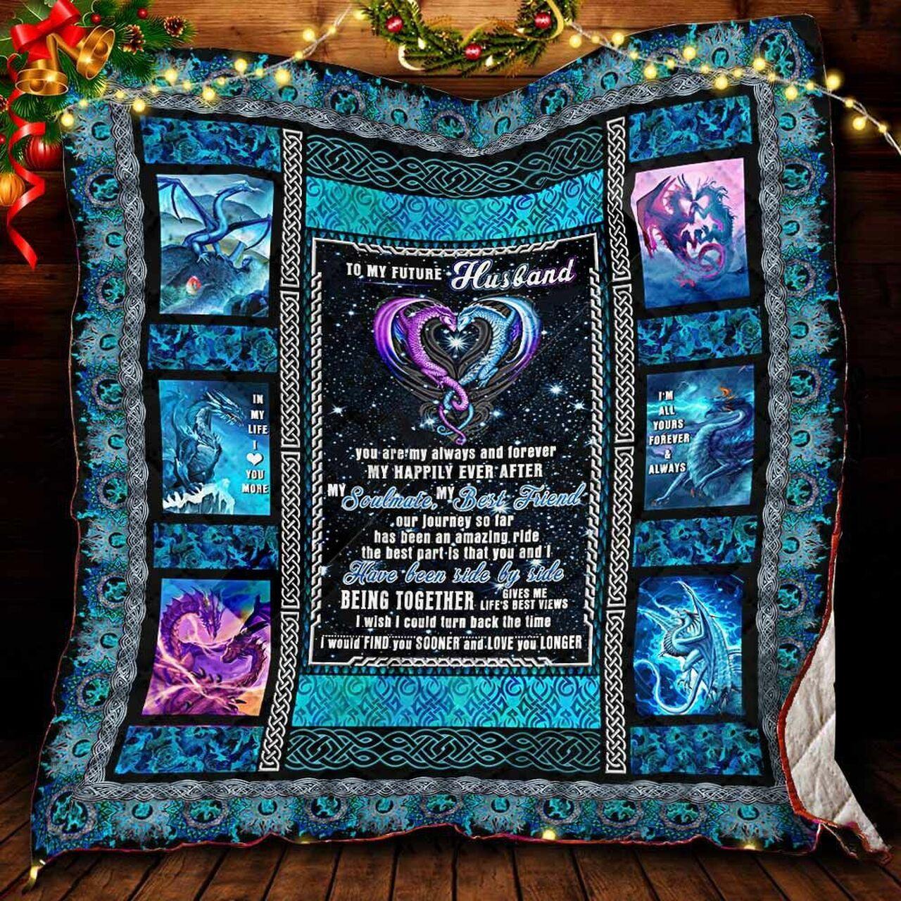 onalized Dragon To My Futureband Quilt Blanket You Are My Al And Forever Greattomized Blanket G For Birthday C Thgiving