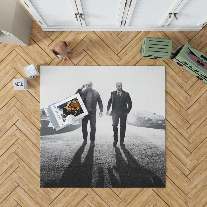Jason Statham Dwayne Johnson In Fast & Furious Movie Rug
