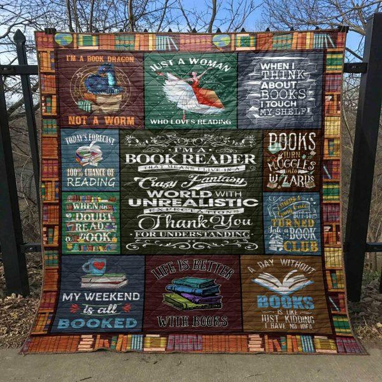My Weeken All Booked Quilt Blanket Hp47 Quilt