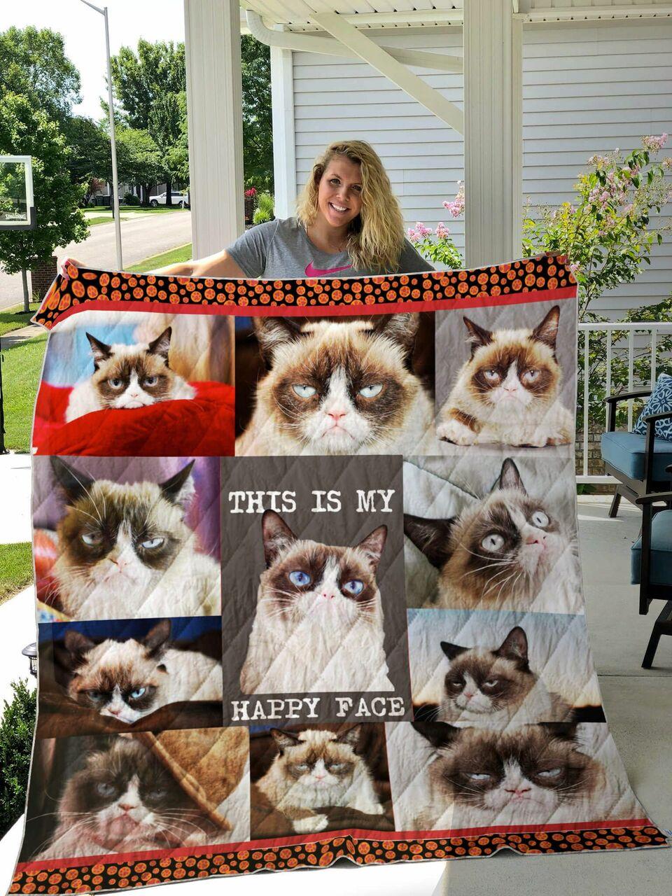 Grumpy Cat Quilt Blanket