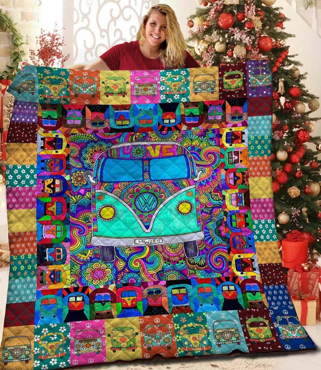 Hippie Cla11110102Q Quilt Blanket