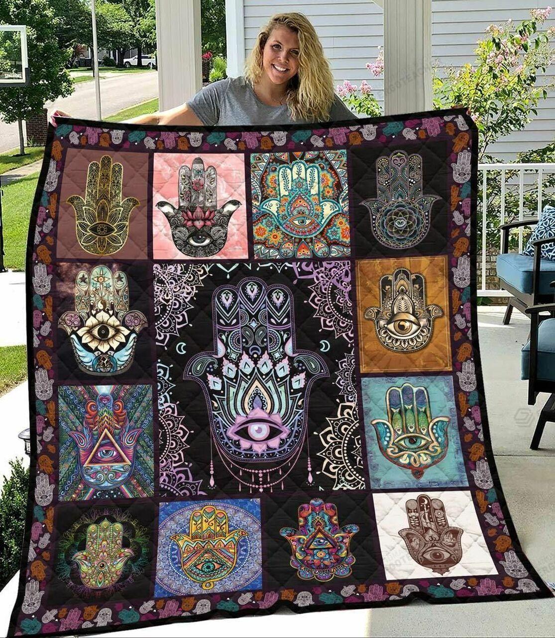 Spiritual Hand a Hipptyle Quilt Blanket Greattomized Blanket G For Birthday C Thgiving