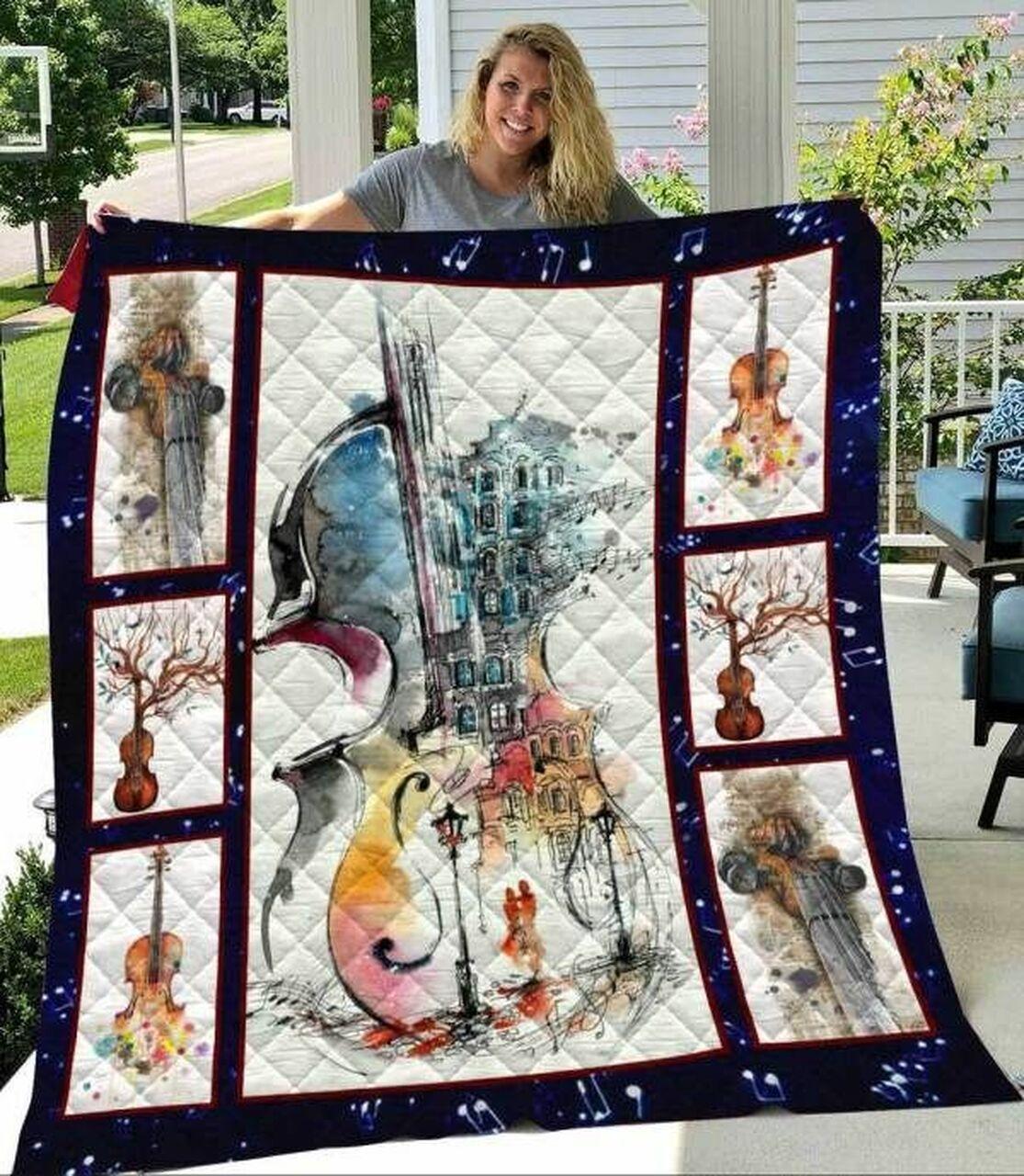 Music Violin Art Cl16110266Mdq Quilt Blanket