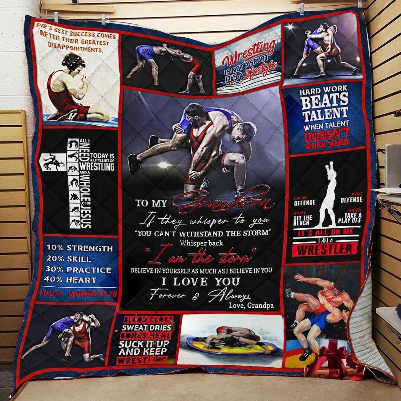 onalized tling To My Gron From Grandpa If They per To You Quilt Blanket Greattomized G For Birthday C Thgiving