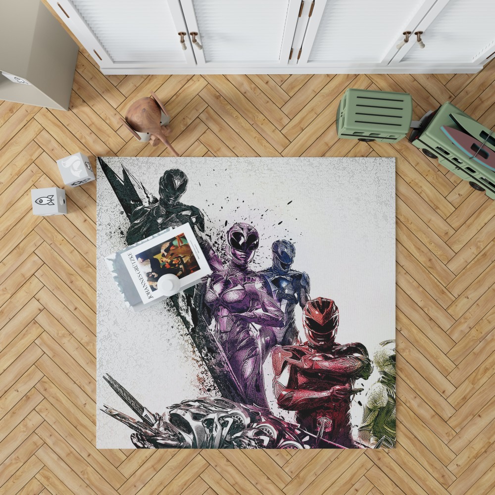 Power Rangers 5 Samurai Movie Themed Bedroom Living Room Floor Carpet Rug