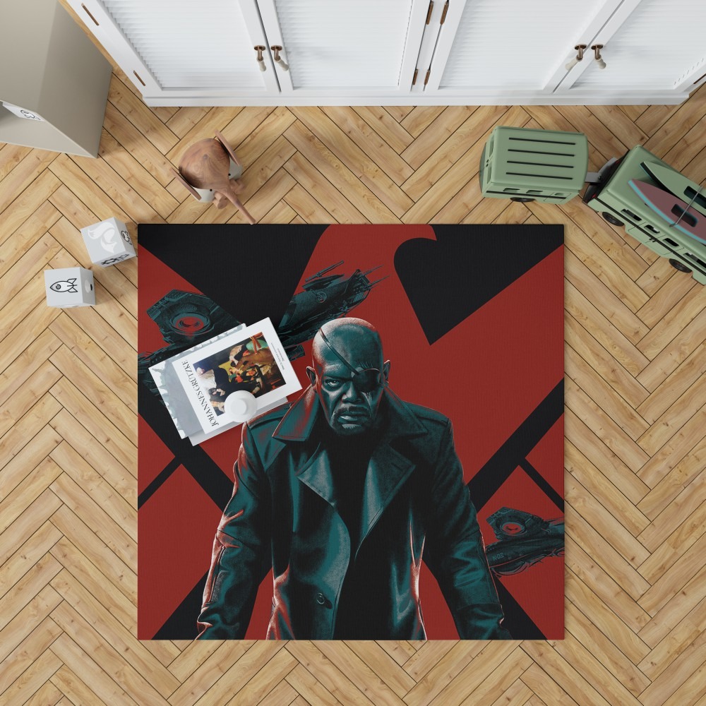 Samuel L Jackson Nick Fury Marvel Comics Bedroom Living Room Floor Carpet Rug