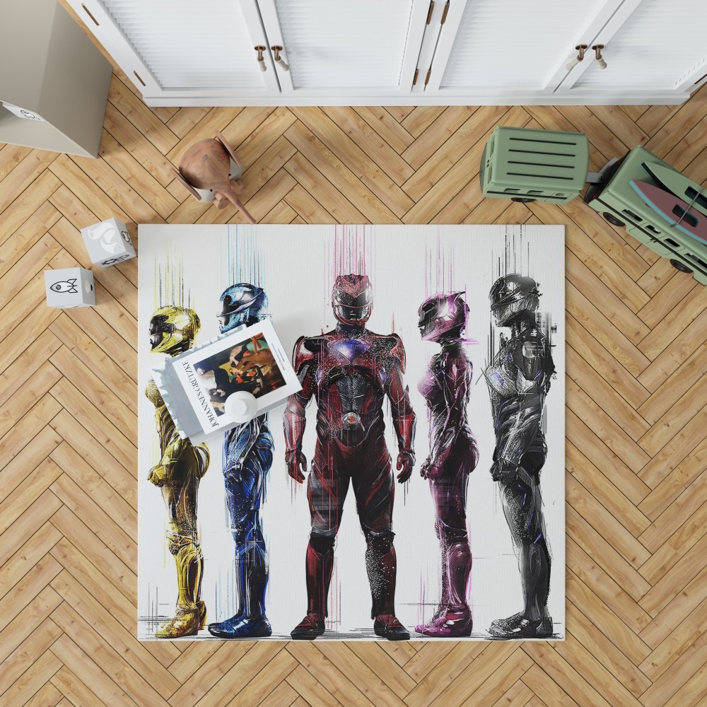 Power Rangers 5 Movie Bath Bedroom Living Room Floor Carpet Rug