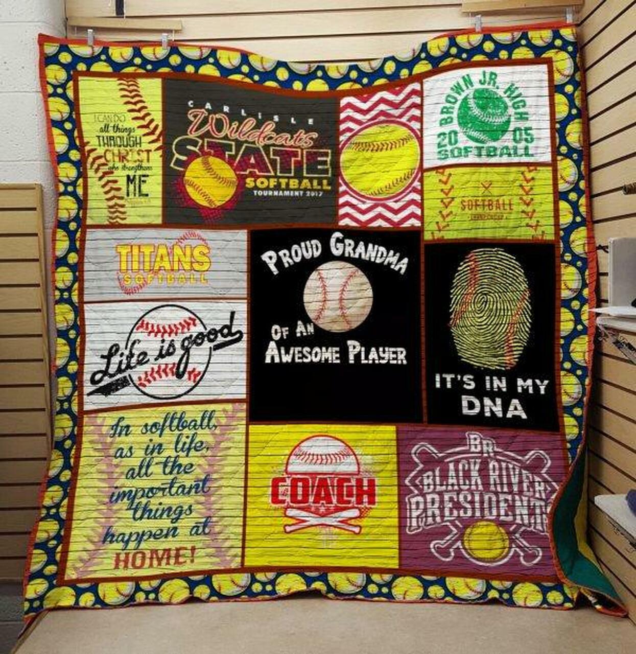 Softball 1000099 Quilt Blanket Quilt