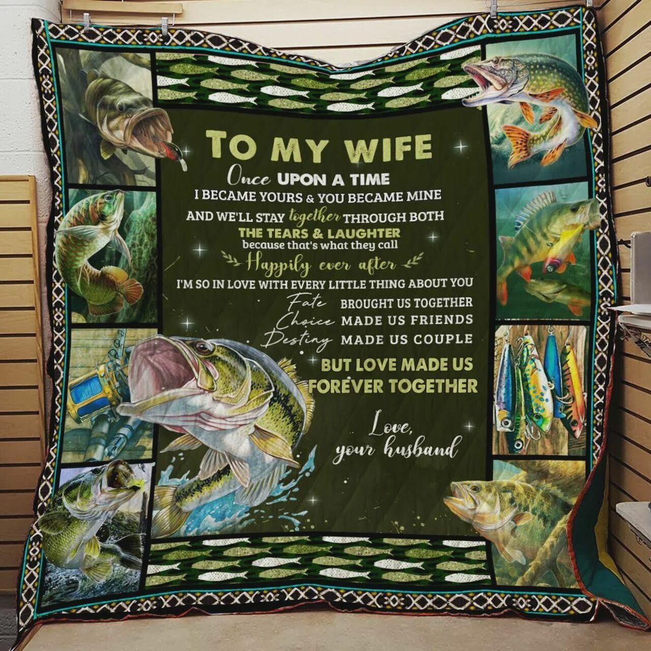 onalizedhing To My Wife Fromband Once Upon A Time Quilt Blanket Greattomized G For Birthday C Thgiving Valent Day Wedding