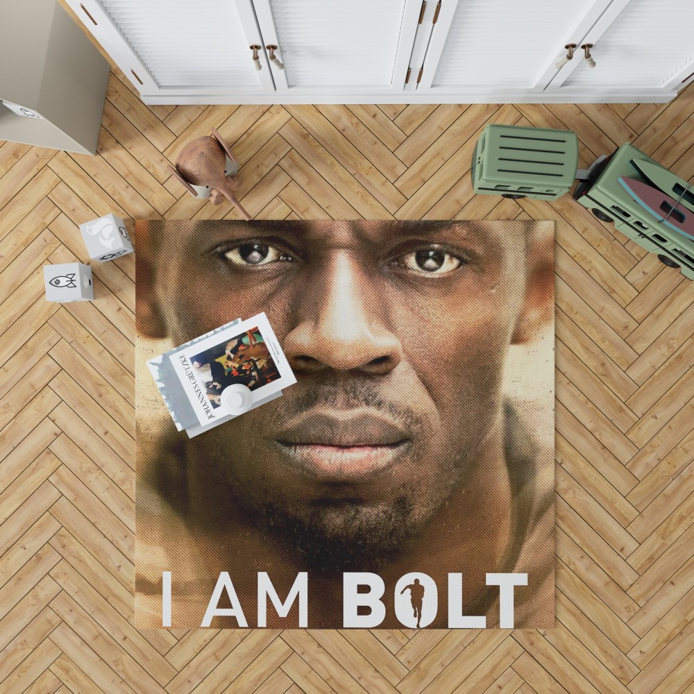 I Am Bolt Movie Usain Bolt Bedroom Living Room Floor Carpet Rug