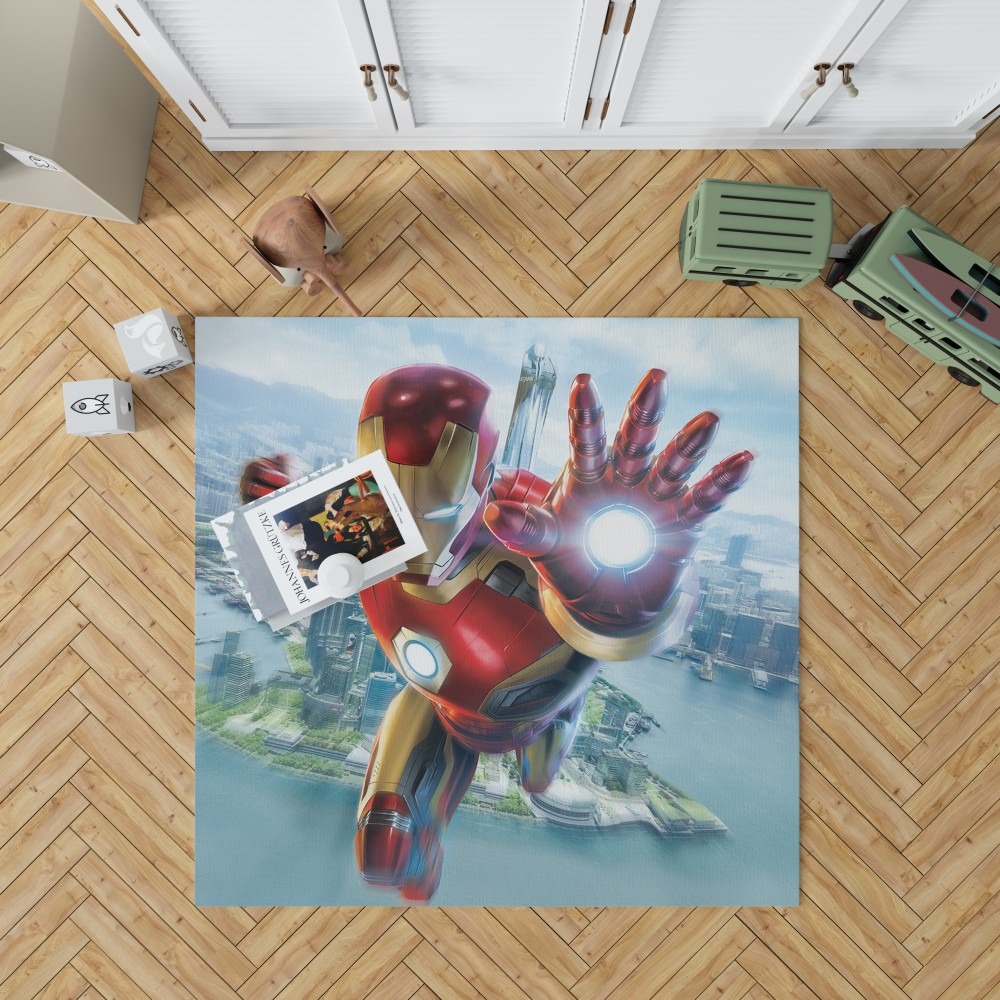 Iron Man Experience Hong Kong Disneyland Bedroom Living Room Floor Carpet Rug
