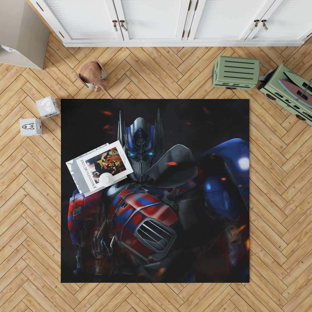 Optimus Prime Artwork Transformers Movie Bedroom Living Room Floor Carpet Rug