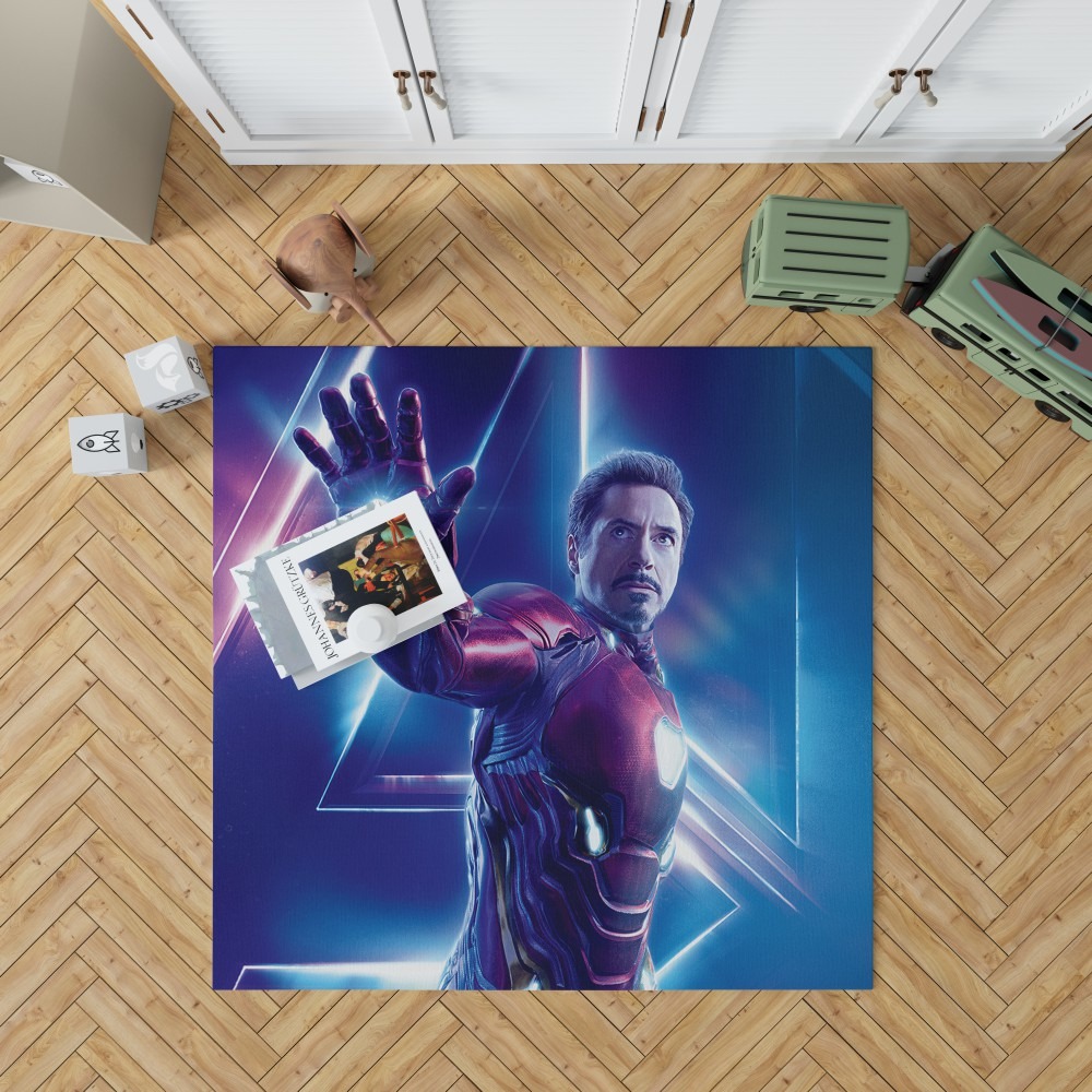 Iron Man Robert Downey Jr Tony Stark Bedroom Living Room Floor Carpet Rug