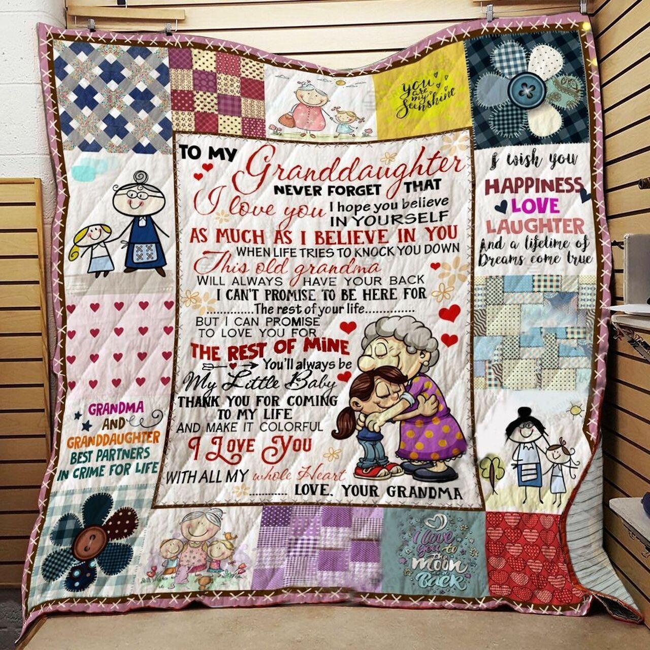 onalized To My Granddaughter Quilt Blanket From Grandma You Will Al Be My Little Baby Greattomized Blanket G For Birthday C Thgiving