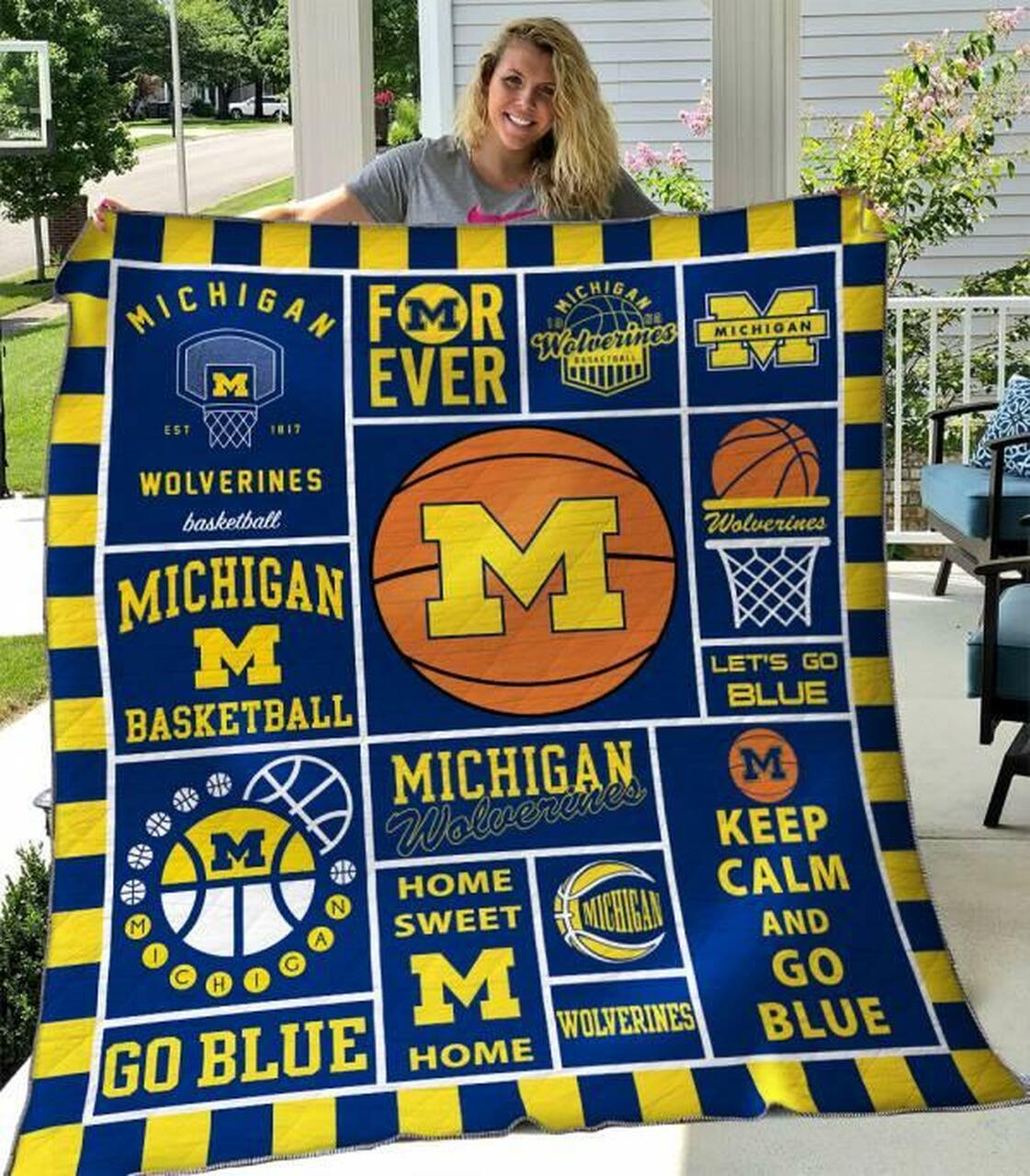 Michigan Wolver Quilt Blanket B200624 Quilt