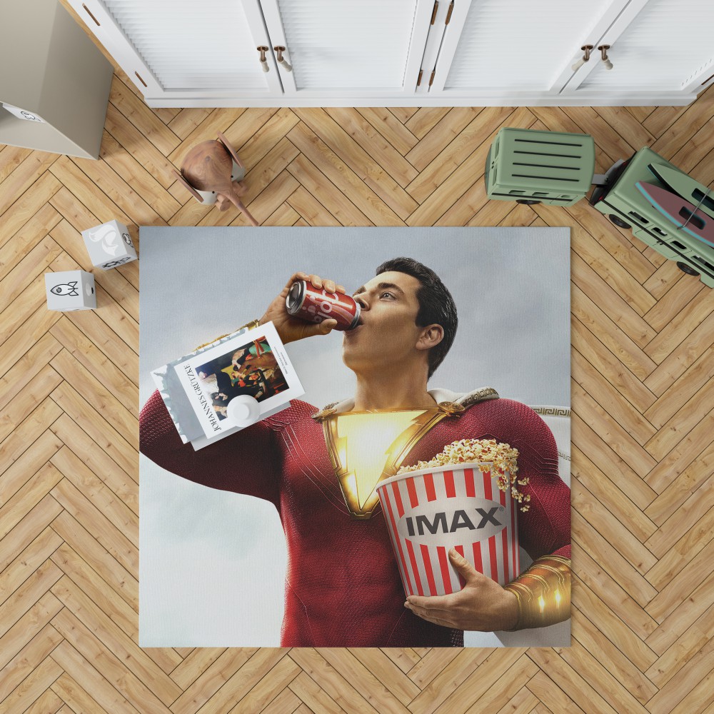 Shazam! Movie Dc Comics Zachary Levi Bedroom Living Room Floor Carpet Rug