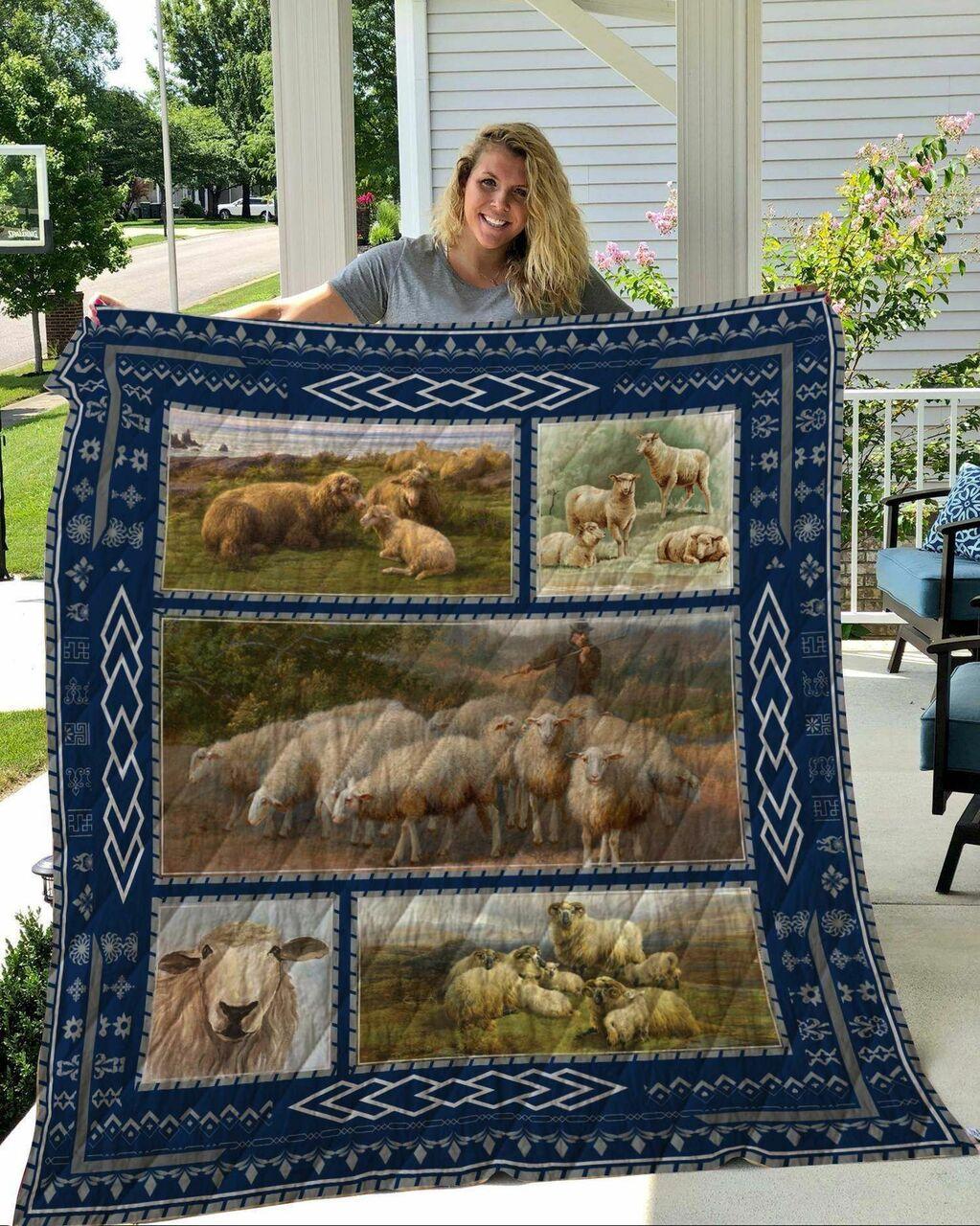 Sheep Cla1212582Q Quilt Blanket