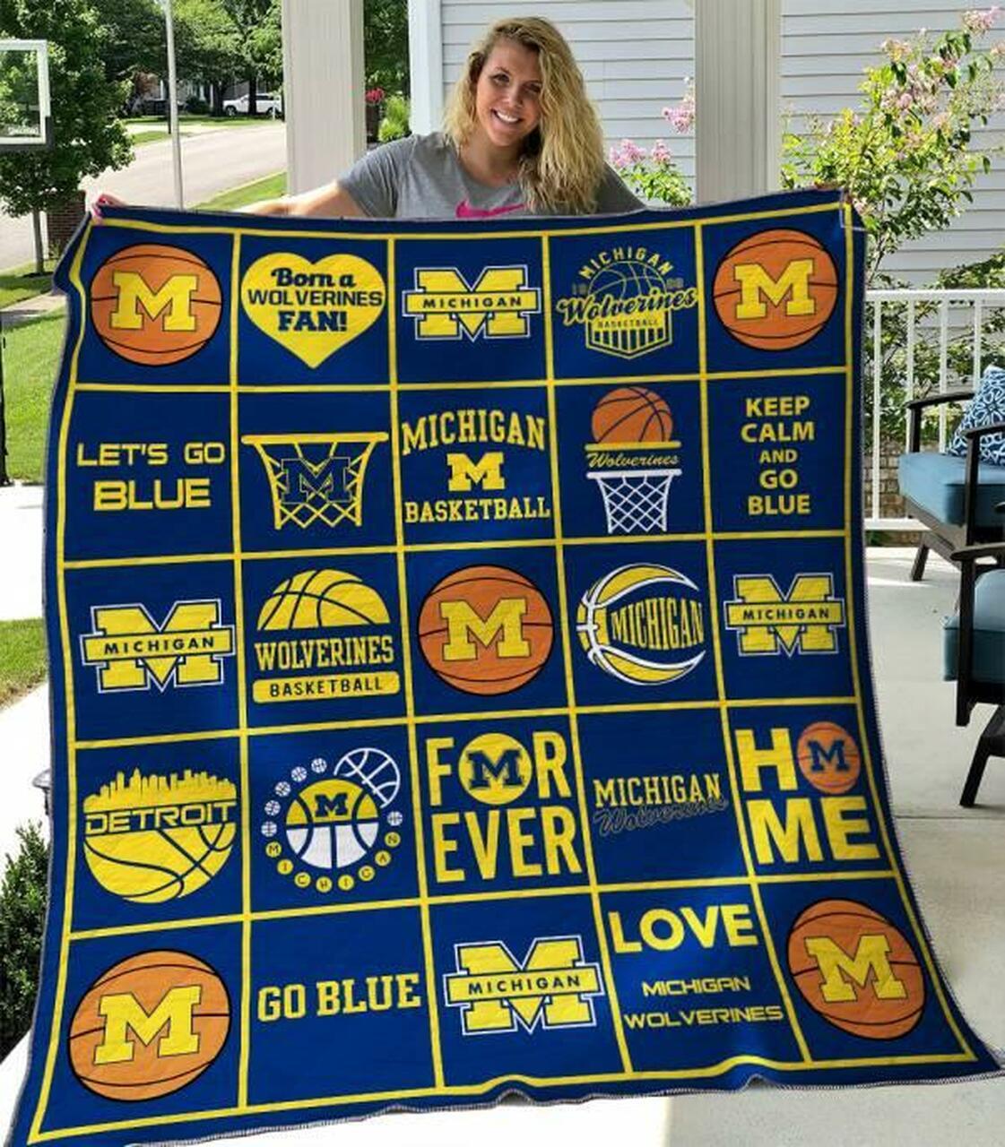 Michigan Wolver Quilt Blanket B200625 Quilt