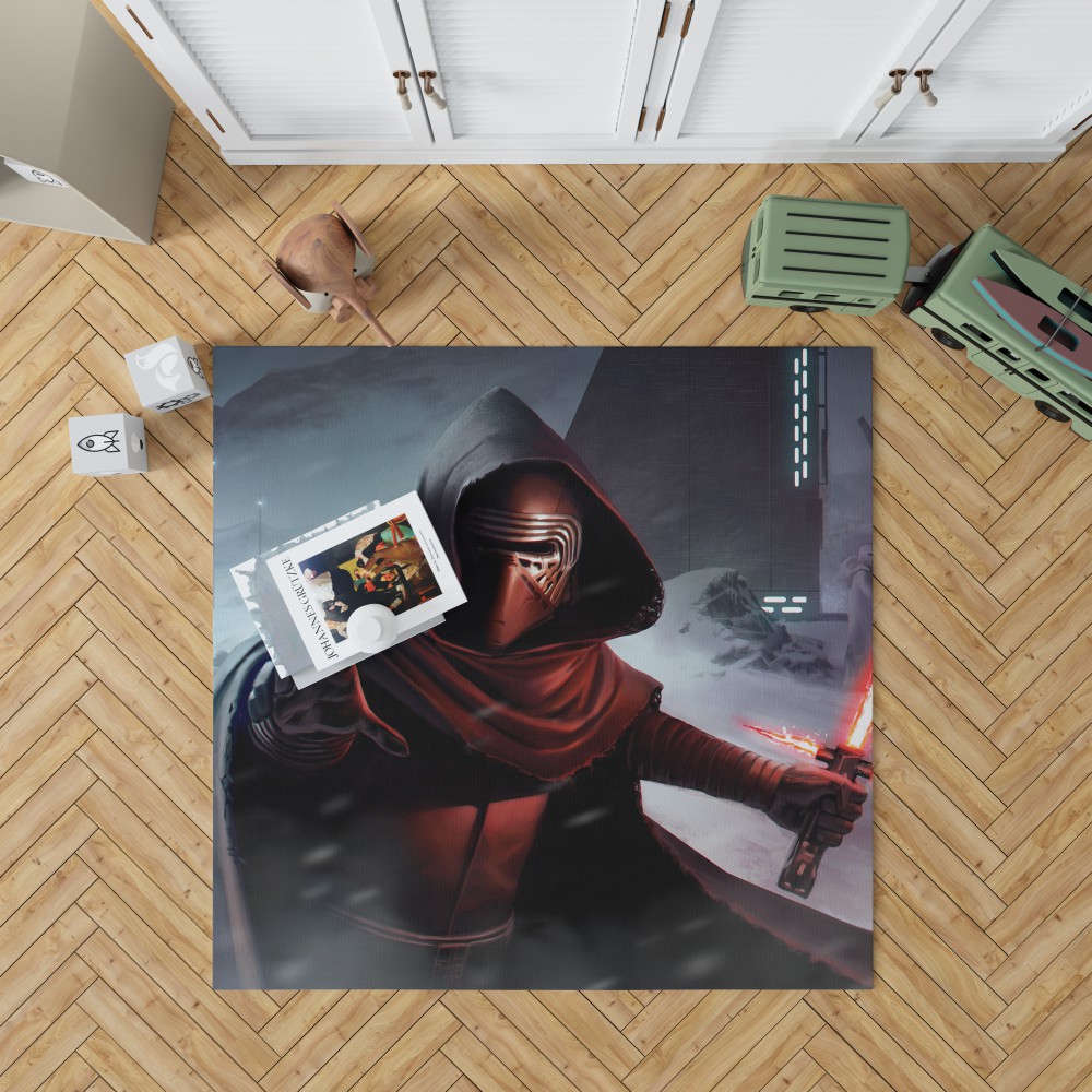 Star Wars Movie Kylo Ren Lightsaber Stormtrooper Bedroom Living Room Floor Carpet Rug
