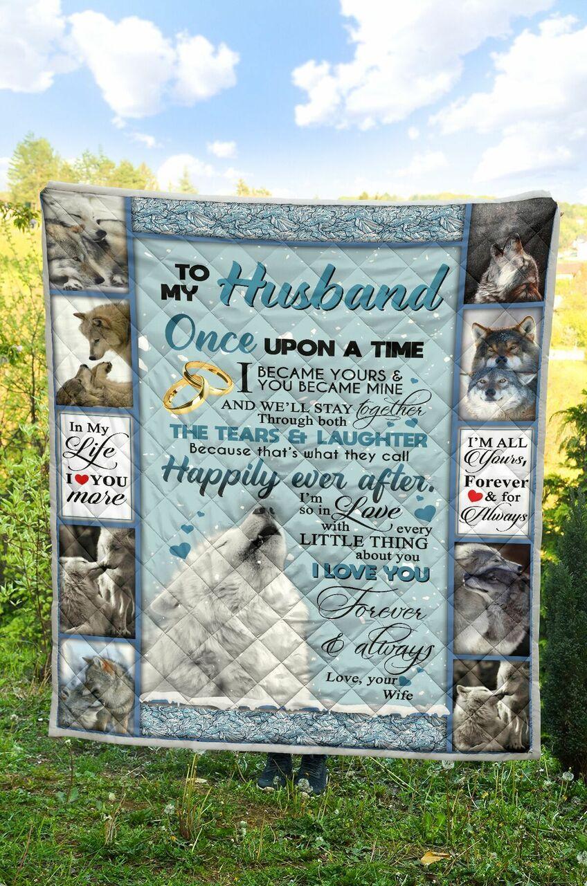 onalized Wolf To Myband Quilt Blanket From Wife I Love You Forever And Al Greattomized Blanket G For Birthday C Thgiving