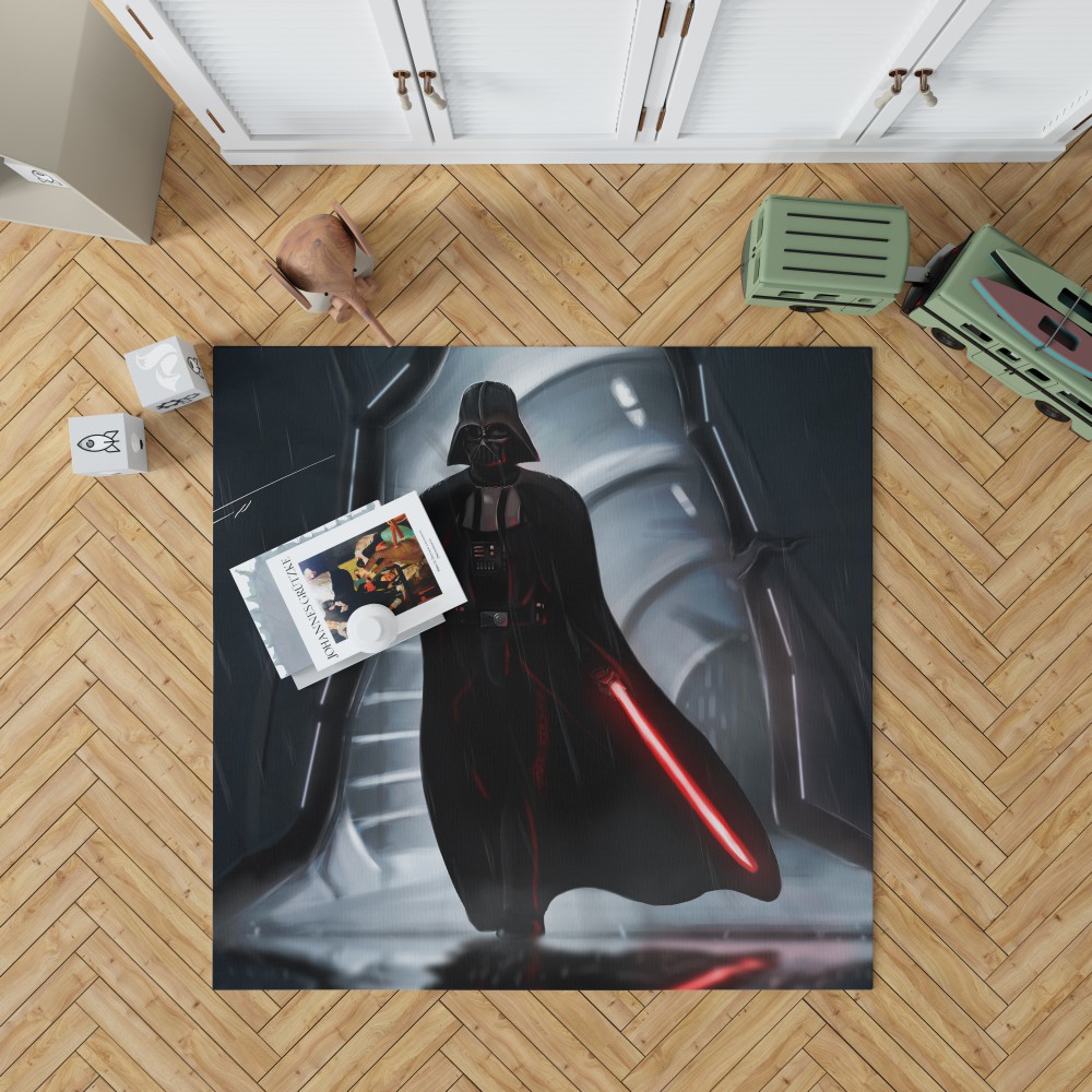 Star Wars Movie Darth Vader Lightsaber Bedroom Living Room Floor Carpet Rug