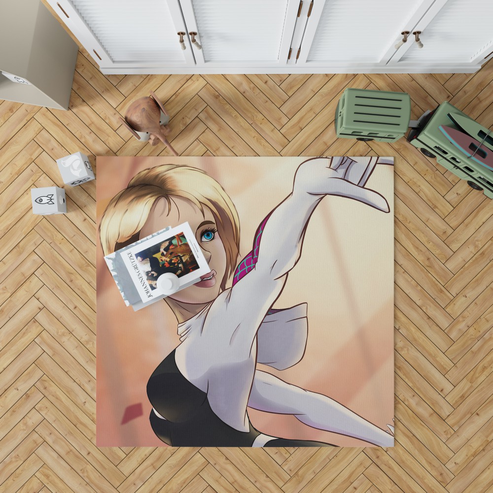 Spider-Man Into The Spider-Verse Movie Spider-Gwen Bedroom Living Room Floor Carpet Rug