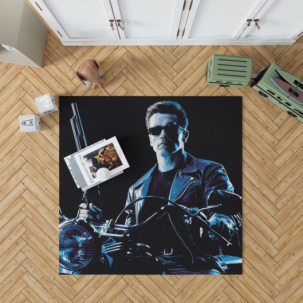 Terminator 2 Judgment Day Movie Arnold Schwarzenegger Bedroom Living Room Floor Carpet Rug