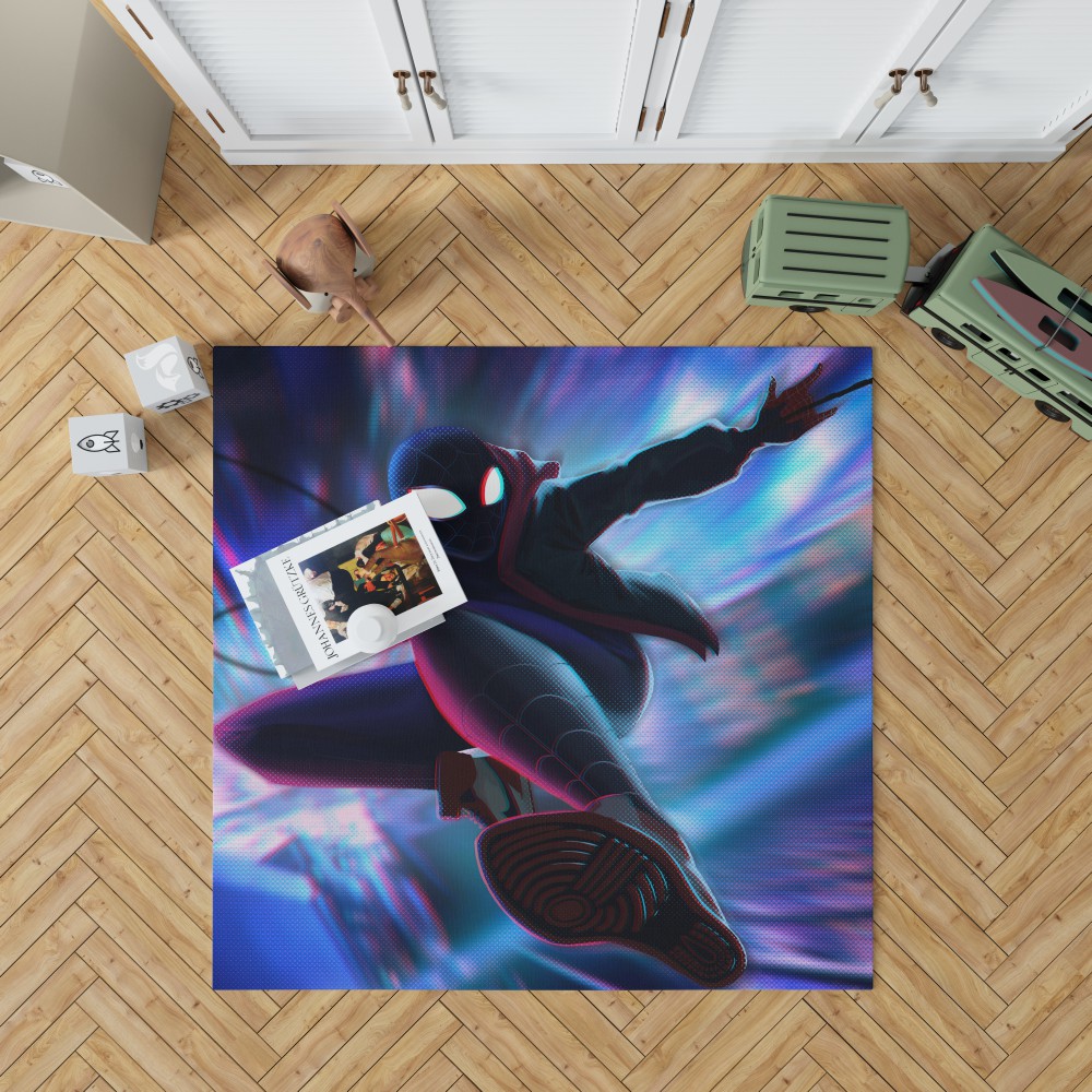 Spider-Man Into The Spider-Verse Movie Miles Morales Bedroom Living Room Floor Carpet Rug