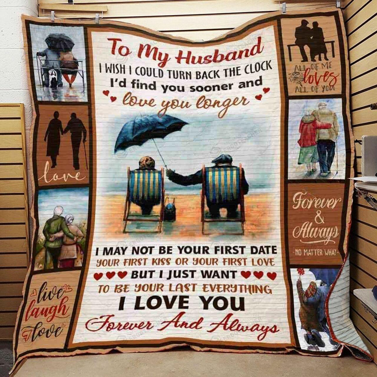 onalized To Myband From Wife I Love You Forever And Al Quilt Blanket Greattomized G For Birthday C Thgiving Wedding Valent Day