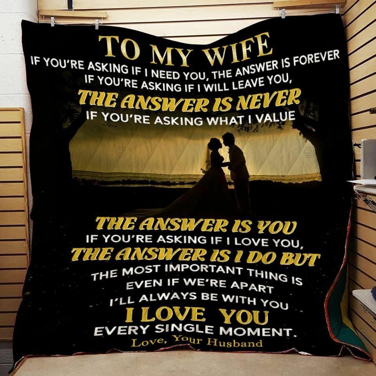 onalized Family To My Wife Fromband I Love You Eveingle Moment Quilt Blanket Greattomized G For Birthday C Thgiving Wedding Valent Day