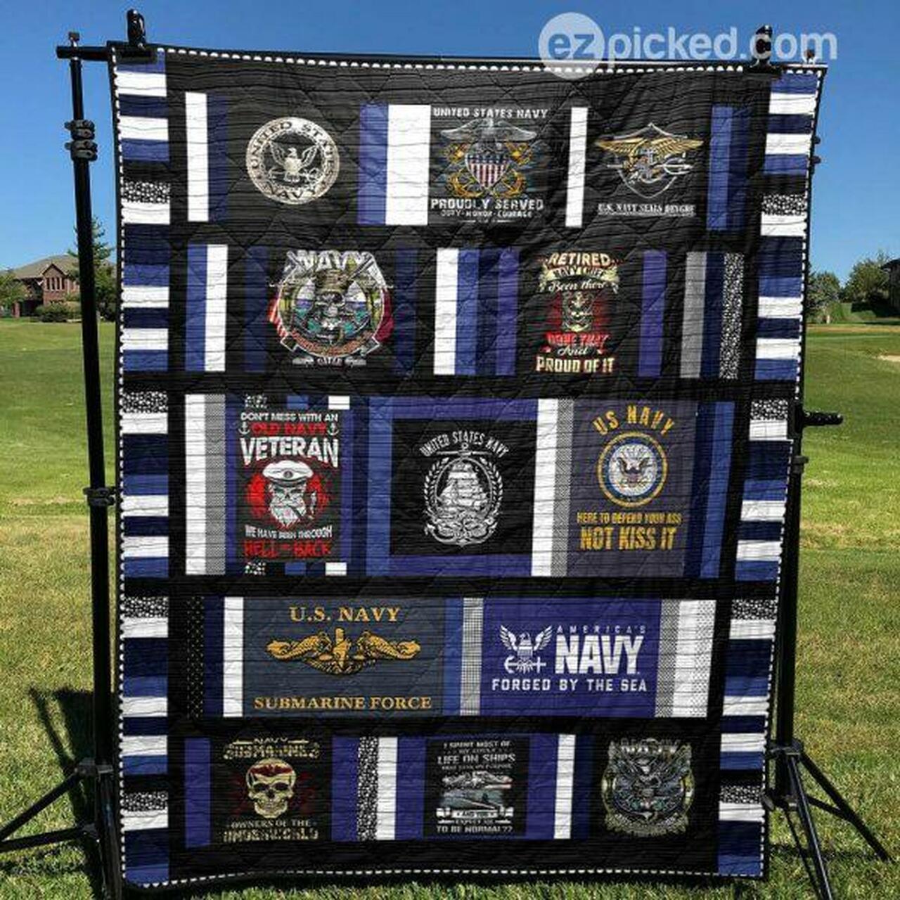 Us Navy Pride Quilt Blanket Lk08 Quilt
