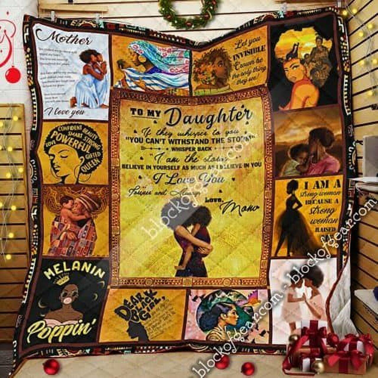 To My Daughter Black Woman Cl15110273Mdq Quilt Blanket
