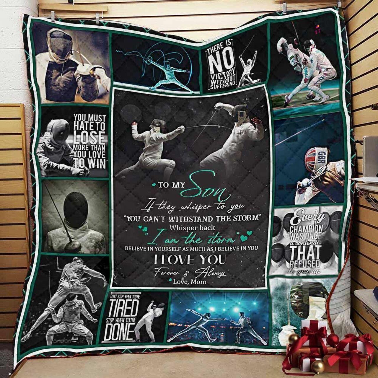 onalized Fencing To on From Mom If They per To You Quilt Blanket Greattomized G For Birthday C Thgiving