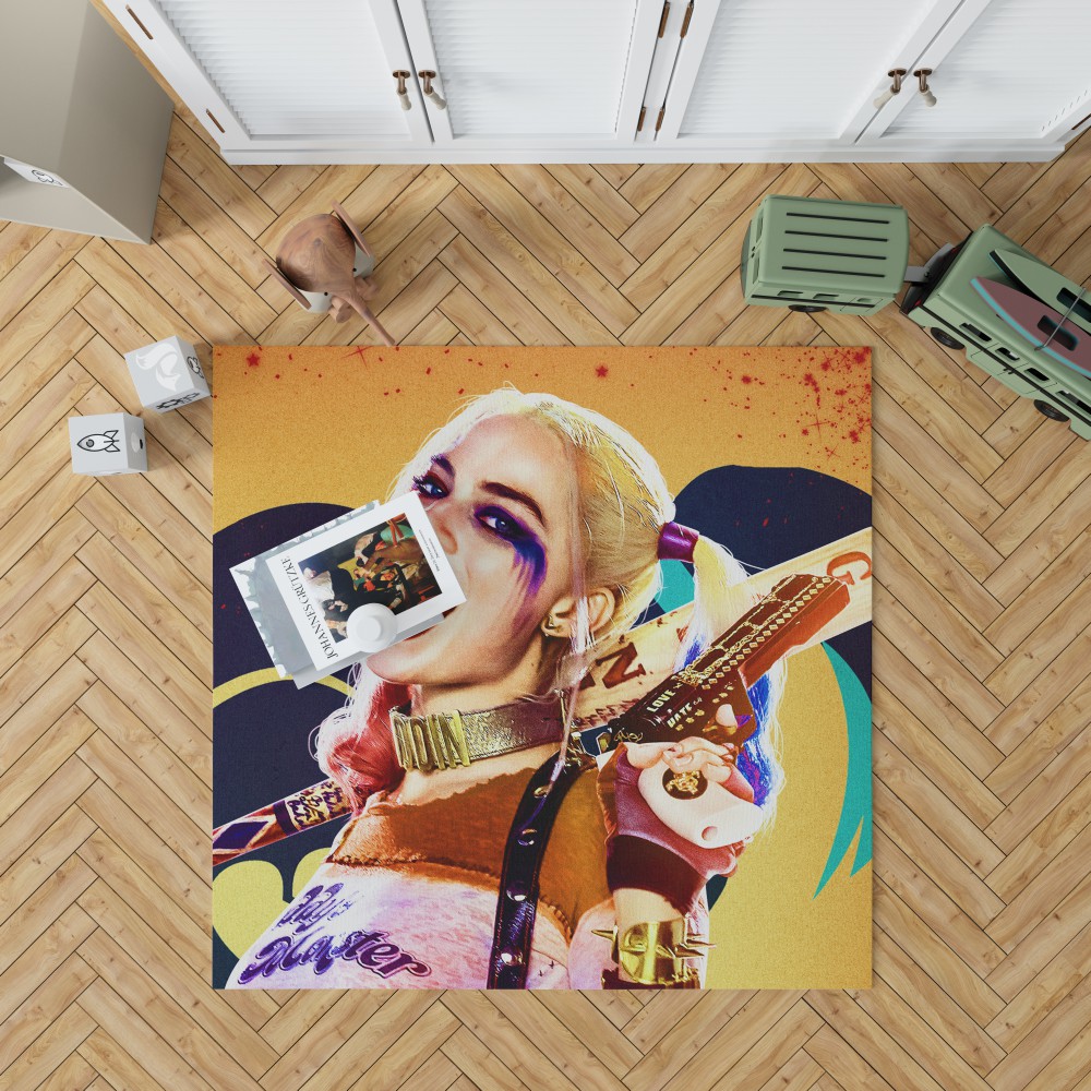 Suicide Squad Movie Harley Quinn Margot Robbie Bedroom Living Room Floor Carpet Rug