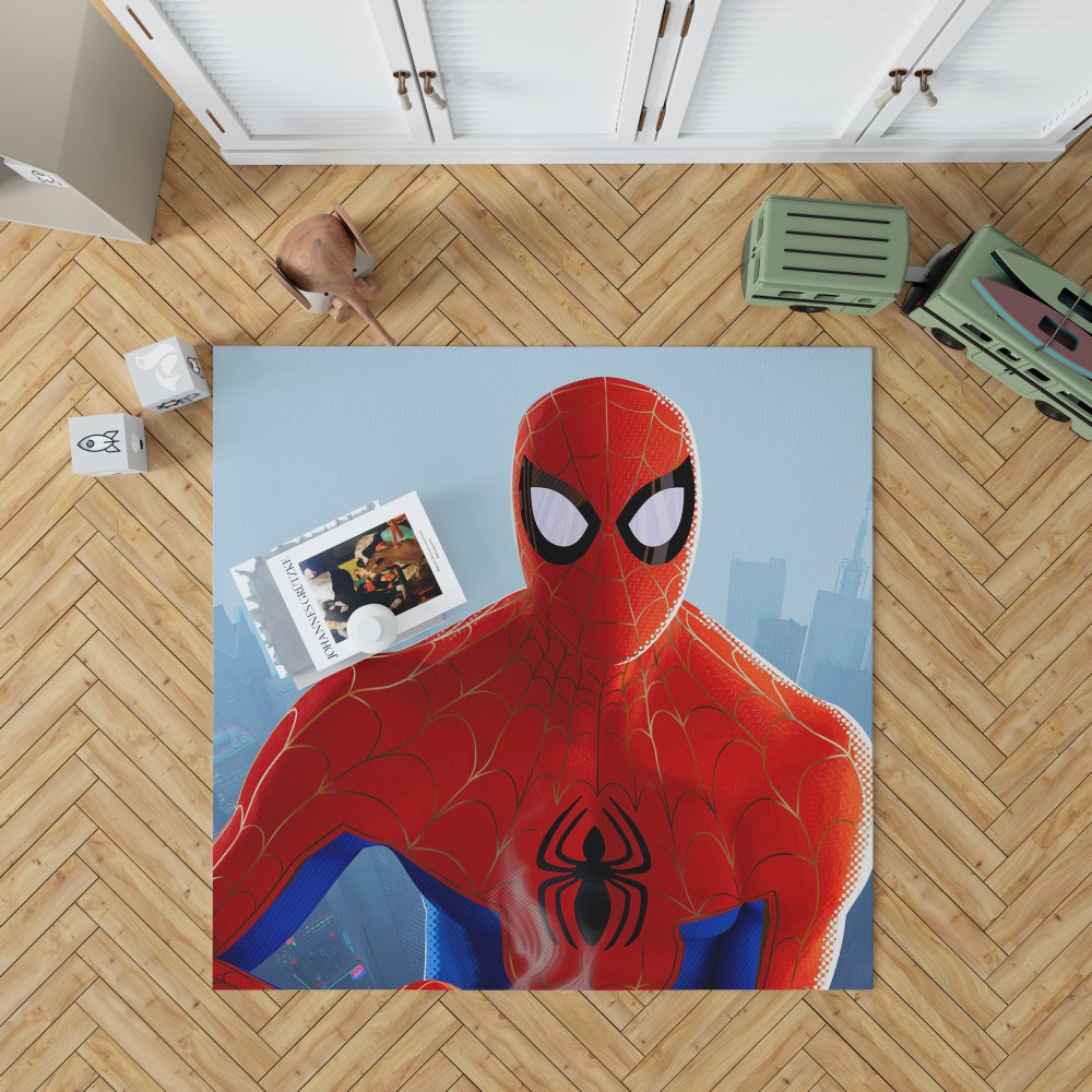 Spider-Man Into The Spider-Verse Movie Mcu Bedroom Living Room Floor Carpet Rug