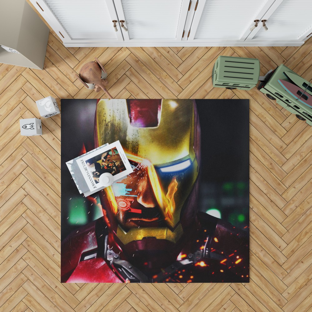 Iron Man Movie Marvel End Game Bedroom Living Room Floor Carpet Rug