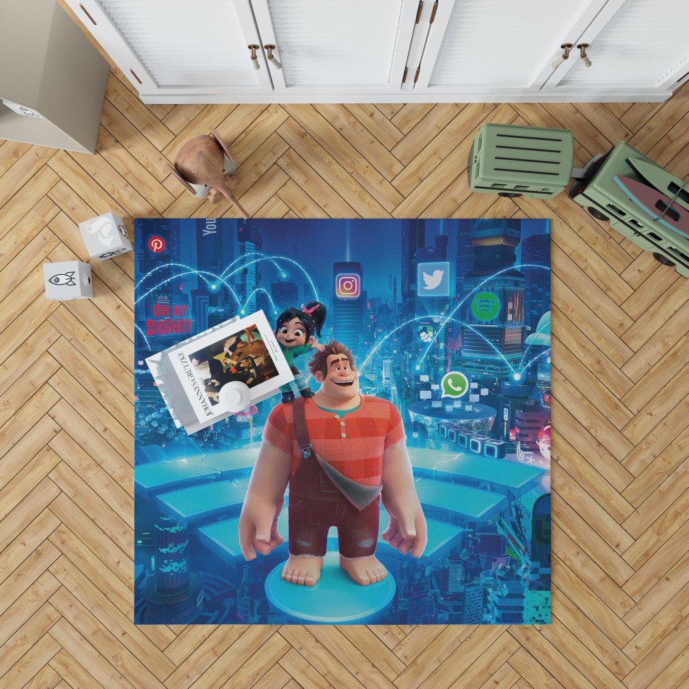 Ralph Breaks The Internet Movie Disney Vanellope Von Schweetz Bedroom Living Room Floor Carpet Rug