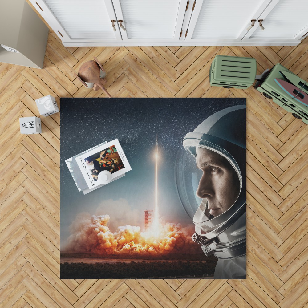 First Man Movie Astronaut Ryan Gosling Bedroom Living Room Floor Carpet Rug