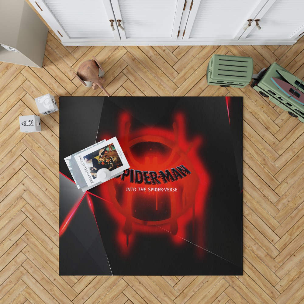 Spider-Man Into The Spider-Verse Movie Marvel Mcu Universe Bedroom Living Room Floor Carpet Rug