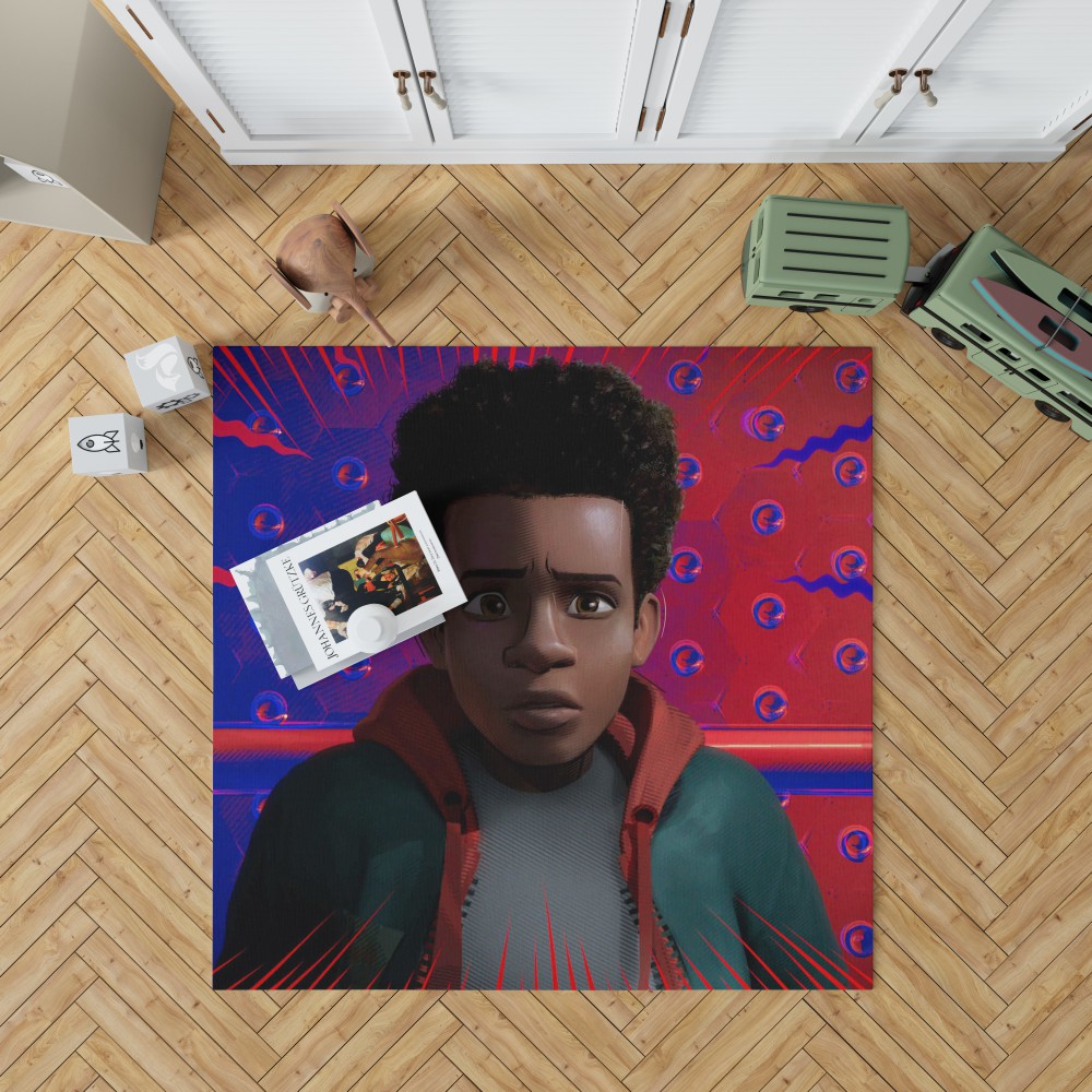 Spider-Man Into The Spider-Verse Movie Avenger Spider Universe Bedroom Living Room Floor Carpet Rug