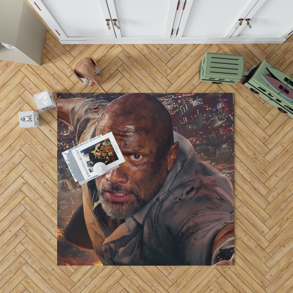 Skyscraper Movie Dwayne Johnson Bedroom Living Room Floor Carpet Rug