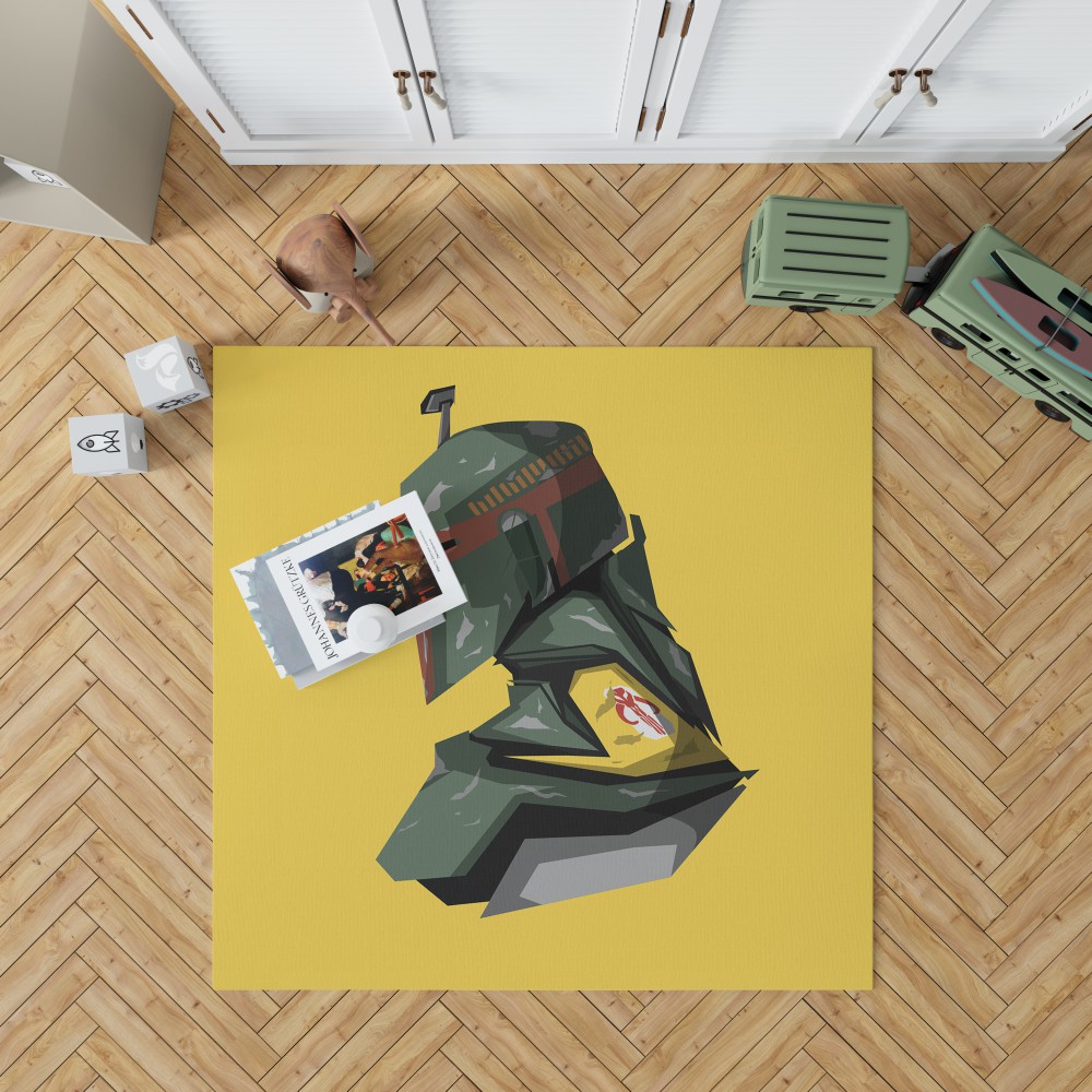 Star Wars Movie Character Boba Fett Bedroom Living Room Floor Carpet Rug